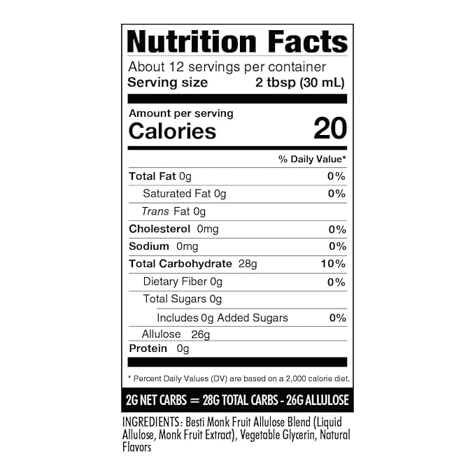 Wholesome Yum Zero Sugar Maple Syrup (Keto Maple Syrup) With Monk Fruit & Allulose - Natural Sugar Free Pancake Syrup - Non GMO, Low Carb, Gluten Free, Vegan, No Aftertaste (12 fl oz, 2 Pack)