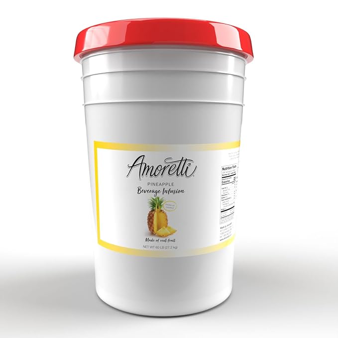 Amoretti - Pineapple Beverage Infusion - Drink Mix & Water Enhancer with Pump for Flavoring Cocktails, Waters, Teas, and other Beverages, Preservative Free