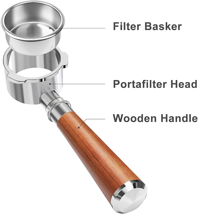 51mm Bottomless Portafilter 3 Ears Fits for CASABREWS CM5418, 3700Essential, 3700Gense, 3700Pro, Gevi 51mm 3 Ears Grouphead, Mr. Coffee Espresso and Cappuccino Machine, Stainless Steel Filter Basket