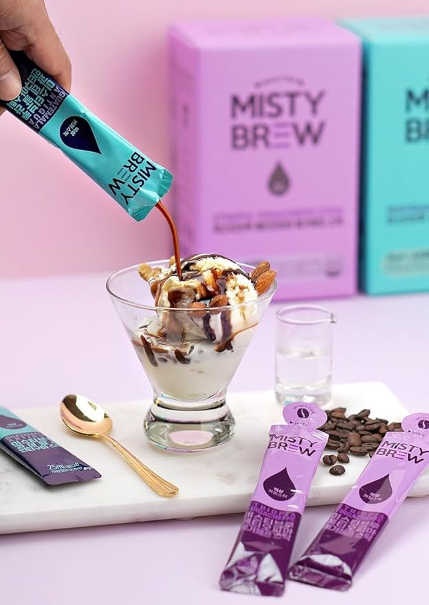 Cold Brew Coffee Concentrate liquid, Single Serve Coffee Sticks, MistyBrew, Imported from Korea, Premium coffee (30 sticks, Yirgacheffe)