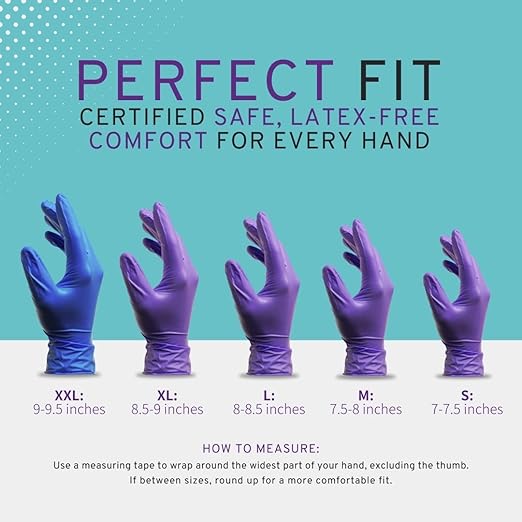 SAFEWAY Nitrile Gloves, 2000 Ct, Large, Powder-Free, Latex-Free, All-Purpose, Professional Disposable Gloves with Textured Fingertips for Medical Use, Food Prep, Cleaning, Tattoo & More