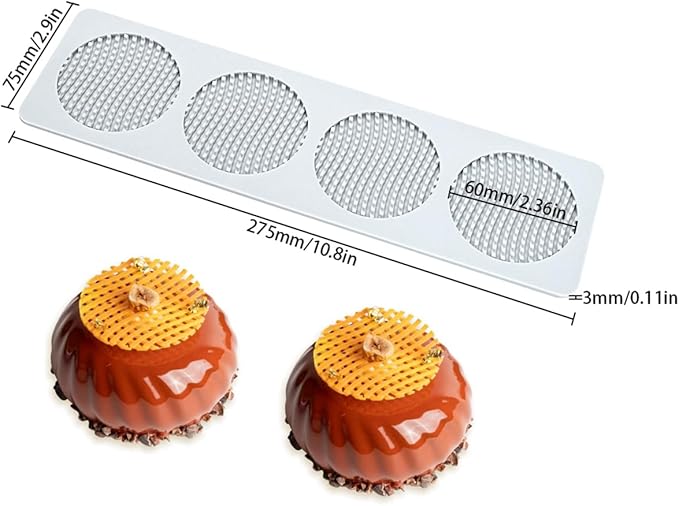 TUKE Honeycomb Lace DIY Cake Decor Silicone Mold Beehive Candy Biscuit Ice Baking Mould Round Chocolate Making Tools (F_ Honeycomb)
