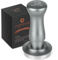 MEION Espresso Tamper 49mm Coffee Tamper, Calibrated Dual Spring Loaded Barista Tamper with Stainless Steel Base, Comes with aluminum storage pad (49MM, Silver)