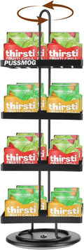 16 Flavor Pods Storage Holder, Turntable 360° 4-tier Flavored Water Drops Organiser,Compatible with Ninja Thirsti Drink System,360° Rotating Storage Rack for Ninja Thirsti Soda Maker WC2002