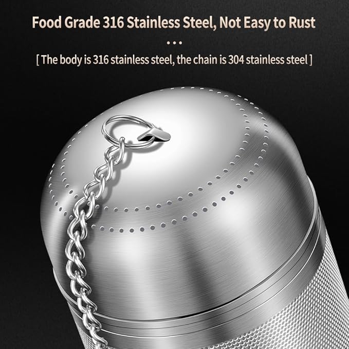 2 Pack 316 Stainless Steel Tea Infuser for Loose Tea, Tea Infuser for Cooking, Extra Fine Mesh Tea Strainers, Tea Strainers for Loose Tea (2 Pack - Small)