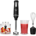 TAURUS ROBOT 500 INOX COMPLETE | Immersion Blender 500 W | Stainless Steel | Detachable Rod | Turbo Rotation System | Pulse Control | Ergonomic and Anti-Splash | Accessories included