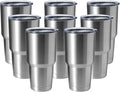 HASLE OUTFITTERS 30oz Stainless Steel Tumbler, Double Wall Vacuum Insulated Travel Mug Tumbler, Durable Insulated Coffee Mug, Gift Box Set (Silver, 8)