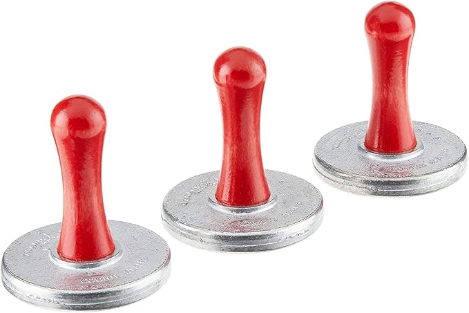 Nordic Ware 01236 Yuletide Cast Cookie Stamps, 3-inch rounds, Silver