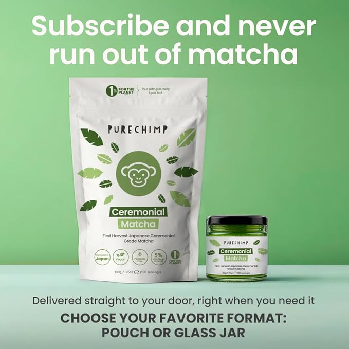 Matcha Green Tea Powder - 1.75 Ounces (50g) of Ceremonial Grade Japanese Matcha for Baking, Lattes and Smoothies - Regular