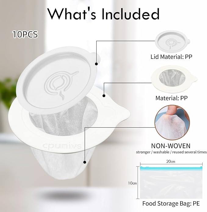 Portable Pour Over Coffee Dripper Reusable Coffee Filter Pour Over Coffee Maker for Camping Coffee, Travel Coffee Maker Single Serve Drip Coffee Filters (10, white)