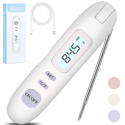 Meat Thermometer Digital - Instant Read Food Thermometer for Cooking Grilling Air Fryer Griddle Probe Kitchen Gadgets Essentials BBQ Grill Smoker Oil Fry Candy Turkey Instant Read Thermometer