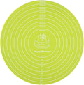 Silicone Baking Mat Cake Mat Silicone Cake Mat Silicone Baking Mat with Measurements for CakeTurntable Stand Non-Stick Heat Resistant Pastry Baking Sheet -Green