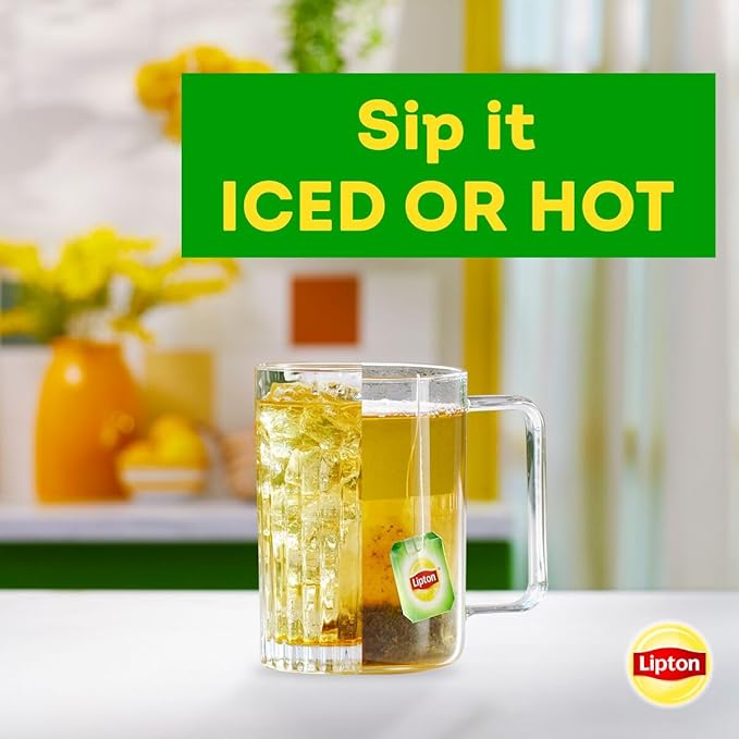 Lipton Honey Ginger Green Tea Bags, Flavored, Unsweetened Teabags for Hot Tea or Iced Tea with Caffeine and Flavonoids, 120 Total Tea Bags (20ct - Pack of 6)