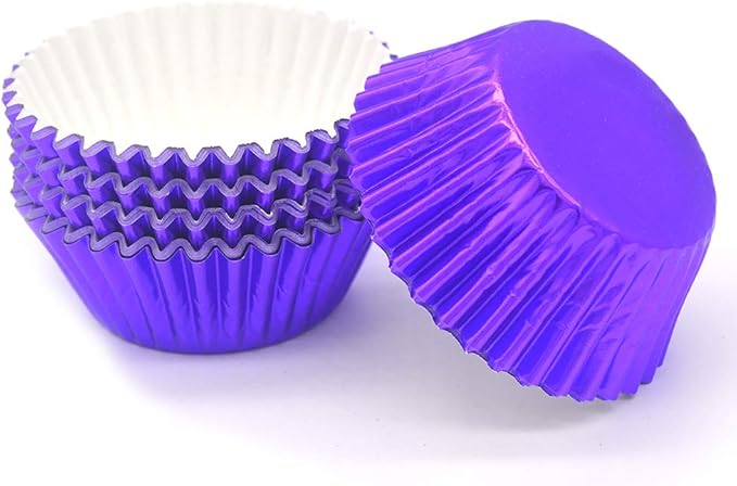 Standard Purple Foil Cupcake Liners Muffin Baking Cups for Party and More, 100-Count