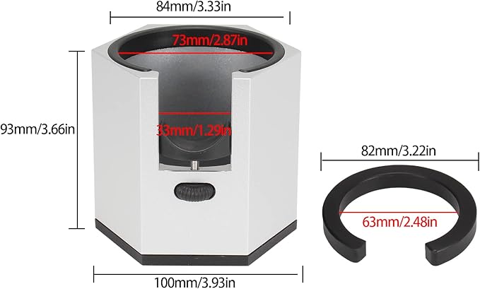 Espresso Tamping Station, Coffee Portafilter Holder, Aluminum Alloy Stand for Most 51mm, 53mm, 54mm, 58mm Coffee Portafilter (Hexagon,Silver)