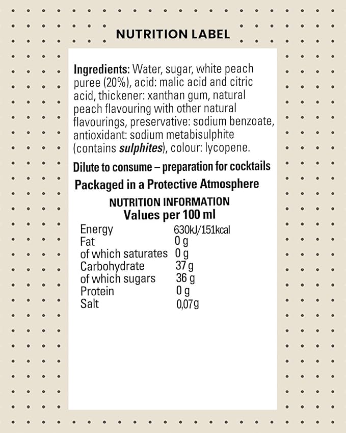 Finest Call Premium White Peach Fruit Puree, 1 Liter Bottle (33.8 Fl Oz), Pack of 3