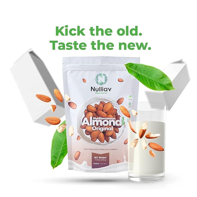 NULLIAV | Mediterranean Almond Milk Powder Original 15.5 Oz.