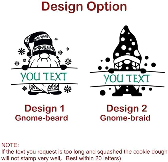 2025 Personalized Christmas Cookie Stamp Unique 3D Embossed Design Fun Tool for Baking Art (E)