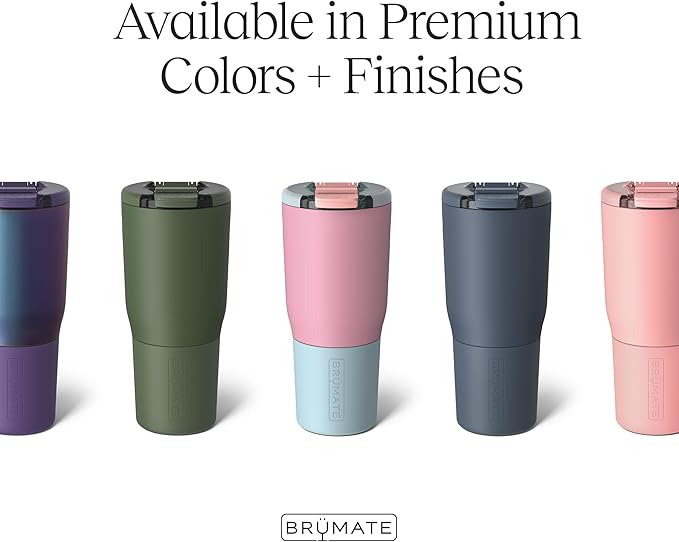 BrüMate Nav 25oz 100% Leak Proof Insulated Travel Tumbler with Magnetic BevLock™ Lid - Double Wall Cup-Holder Friendly Stainless Steel Mug (Guava)