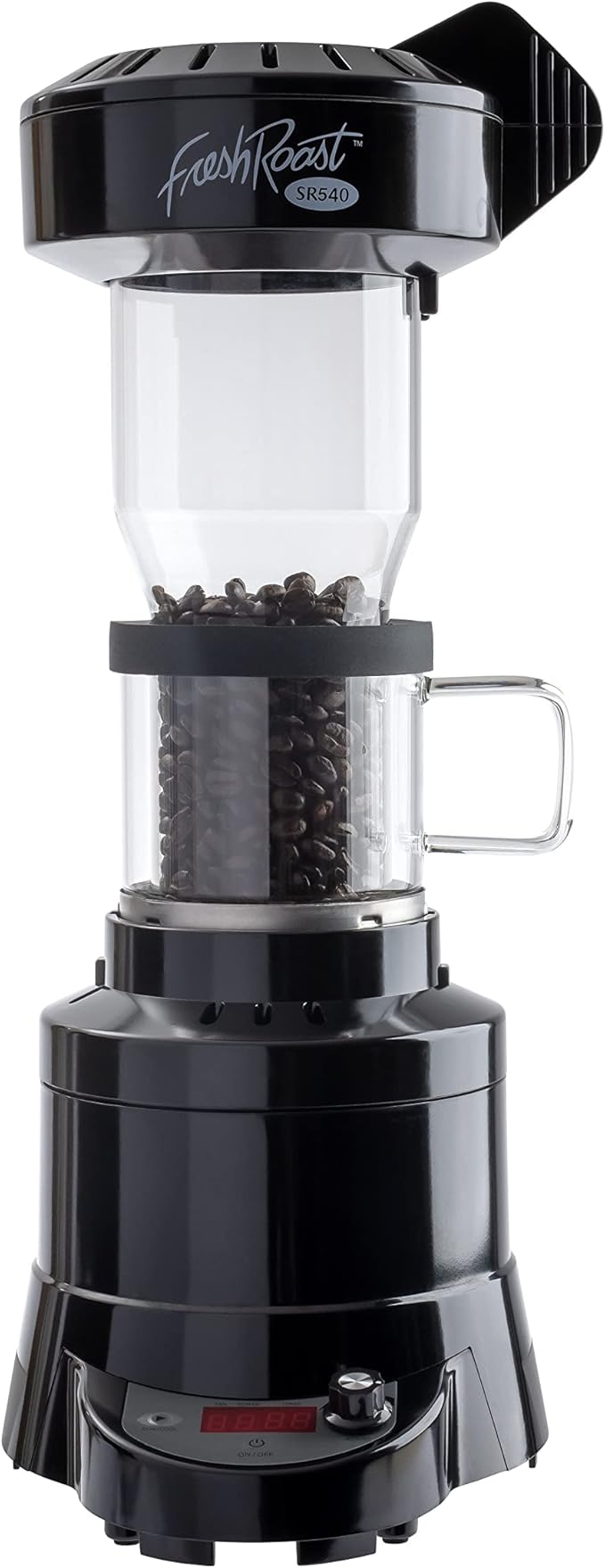 Fresh Roast Coffee Roaster Bundle SR540, Glass Extension Tube, Coffee Bean Cooler, (2 Lbs) 2 Sample Packs of Green Beans, (2- pack) Sample trays