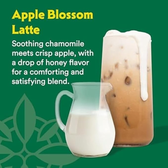 STASH Apple Blossom Latte - Dairy Free Plant Based Chamomile Tea Concentrate - Caffeine-Free - 32 fl oz, 5 Servings (Pack of 2)