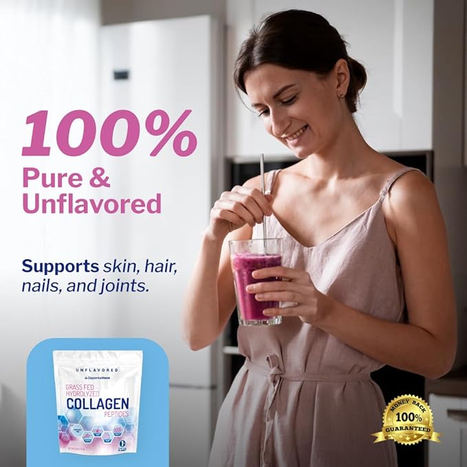 Opportuniteas Collagen Creamer for Coffee, Keto Colágeno Peptides Powder Creamer, Low Carb Keto & Paleo Diet Friendly, Grass Fed, Gluten Free & Non-GMO, Unflavored, 6 oz