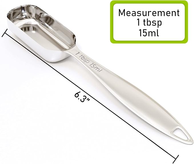 1PCS 1Tablespoon (1tbsp, 3tsp, 15ml, 1/2oz) Single Measuring Spoon, Individual Stainless Steel Long Handle Measure Teaspoon Only