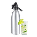 AstraLoom Soda Siphon,1L Portable Nostalgic Seltzer Water Maker Kit, Aluminum Sparkling Water Maker for Carbonated Drinks/Juices/Cocktails, Use 8 gram CO2 Cartridges (Not Included) (Silver)