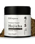 Emptea Premium Hojicha Powder for Latte - Tea Masters Blend Shizuoka Unsweetened Authentic Japanese Organic Roasted Green Tea Powder Ceremonial Grade 1.06 oz (30g)