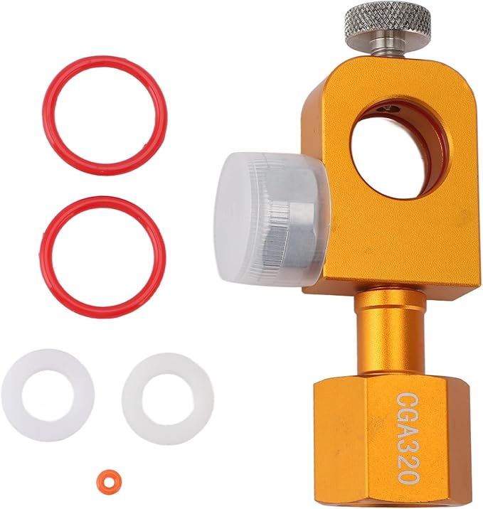 Yosoo Health Gear CO2 Refill Adapter with Pressure Gauge for Soda Maker Quick Fill Kit Compatible with DUO Terra Art Carbonator CO2 Cylinders Efficient Soda Refill Accessory for Carbonation