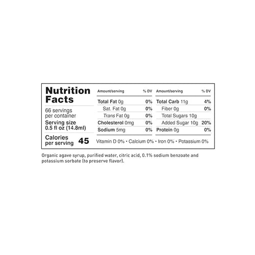 (4-Pack) LAVA Premium Light Agave Nectar for Cocktails made with Raw Blue Organic Agave 33.8oz Natural sweetener, Non-GMO, Vegan, Gluten Free. Perfect for Margaritas, Tequila, or Mezcal Cocktails.