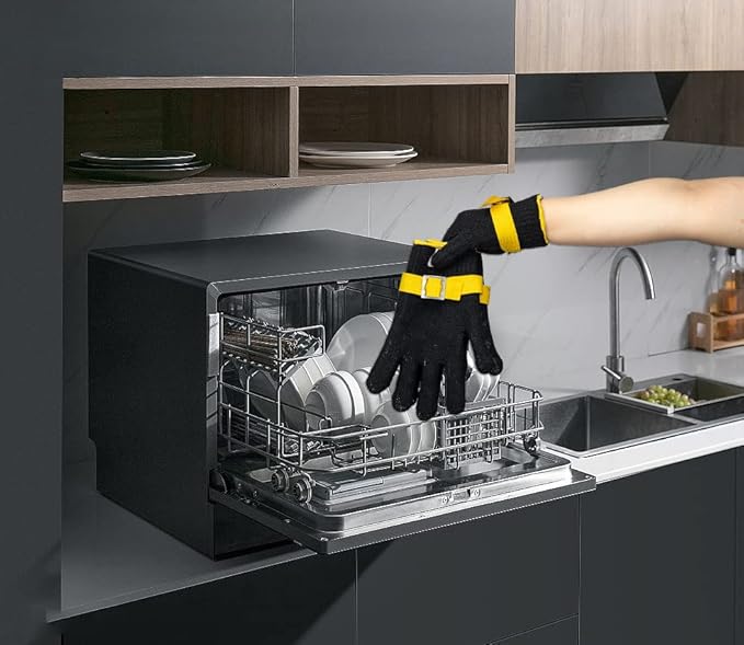 Schwer ANSI A9 Cut Resistant Glove, Food Grade Stainless Steel Wire Mesh Gloves, Cutting Gloves for kitchen Mandoline Slicing Butcher Meat Cutting Oyster Shucking Fish Fillet, Non-PFAS（M, 1 PCS）