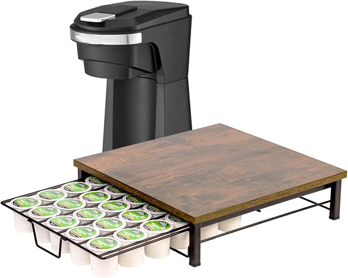 K Cup Holder Organizer, Coffee Pod Drawer Holder Capsule Storage Organizer Single Layer Sliding Storage Drawer, 30 Large Capacity, Home Office Cafe Counter