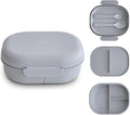mushie Kids Bento Lunch Box | 3-Compartment & Removable Divider + Fork & Spoon Utensils | Great For Meals, School, Snacks On-the-Go | Dishwasher Safe (Cloud)