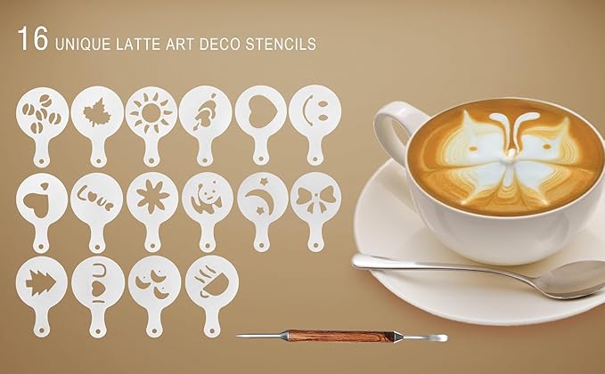 22 PCS 58mm Espresso Accessories Kit, 58mm Spring Loaded Calibrated Espresso Coffee Tamper Set with Tamper Mat, WDT Tool, Latte Art Kit, Frothing Pitcher and Towel for Coffee Making (58mm)