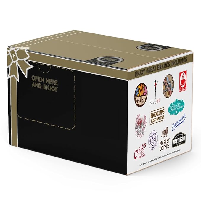 Double Donut Coffee Decaf Flavored Coffee Single Serve Cups For Keurig K Cup Brewer Variety Pack Sampler, 40 Count (SYNCHKG115120)