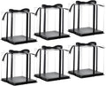 XININSUN 6inch Clear tall cake Box with Ribbon, 8 X 8 X 9inch for Bakery Boxes Clear Gift Boxes,ideal for wedding birthday party and gift display-Black