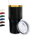20 oz Tumbler Stainless Steel Tumbler with Lid and Straw, Double Wall Vacuum Insulated Travel Coffee Mug for Laser Engrave, Powder Coated Cups for Hot and Cold Drinks (Black,1 pack)