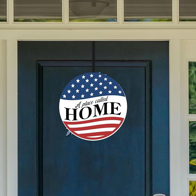 Patriotic Welcome Stencils 12” 4th of July Stencil Independence Day Stencils for Painting on Wood Door Hanger Porch Sign Decor