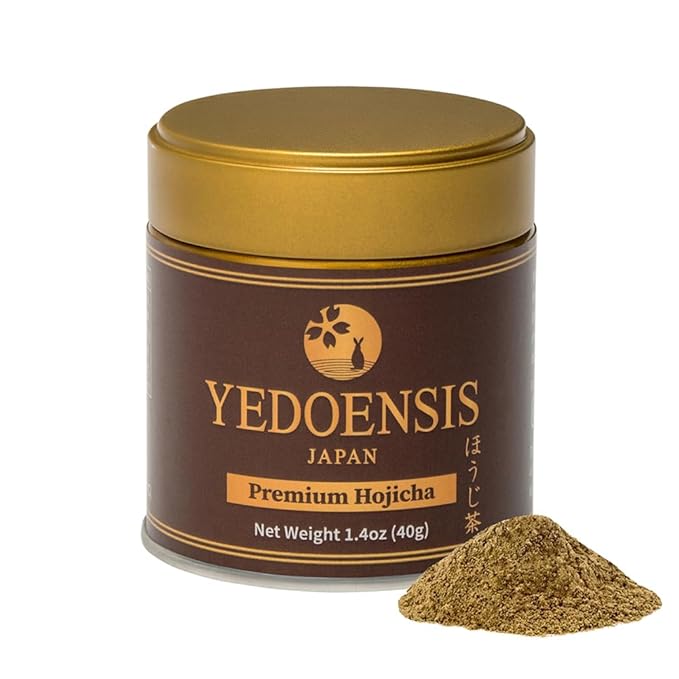 YEDOENSIS Hojicha Powder - Organic Japanese Roasted Green Tea Powder, JAS Certified Organic Vegan Gluten-Free (40g)