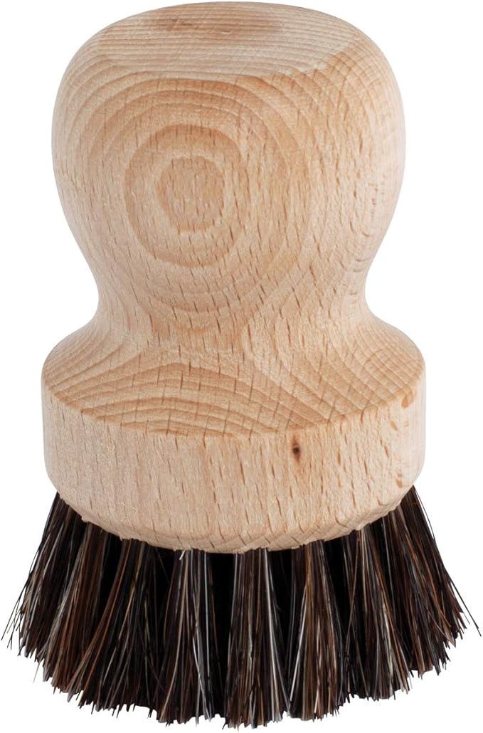 Redecker Horsehair and Beechwood Coffee Filter Brush, Set of 2, Specially Designed for Scrubbing Filter Funnels of Coffee and Espresso Machines, Made in Germany