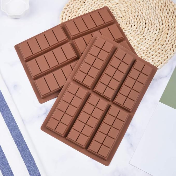 Chocolate Bar Mold, Deep Silicone Snap Chocolate Bar Molds for Stuffed Bar, Wax Melt, Candy Bar Molds (5 Snap+10 Snap)