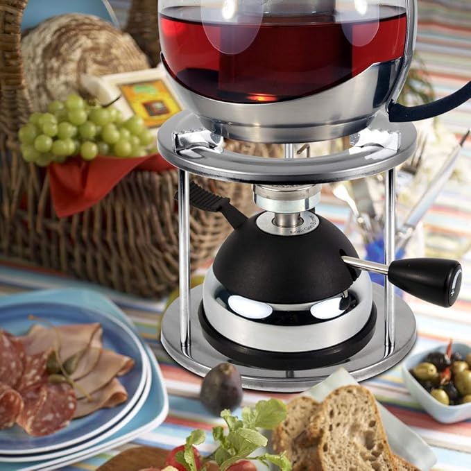 BLUEFIRE Butane Mini Burner for Tabletop Coffee Siphon Syphon/w Furnace Stand and Assembly Rack Ceramic Windproof Torch Head Portable Cooking Stove Espresso Maker Chafing Soup Tureens Fondue