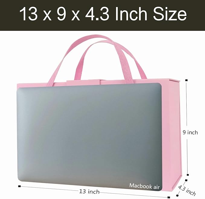 Joyscoop Large Gift Box 2 Pack 13 x 9 x 4.3 inch with Magnetic Lids, Luxury Gift Box for Mother's Day, Birthday, Weddings, Baby Showers, and More