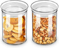 ZENS 27oz Glass Jars with Airtight Lid Set of 2, Clear Glass Storage Containers, Glass Kitchen Canisters with Airtight Lids, Coffee Jars for Brown Sugar, Pantry Organization