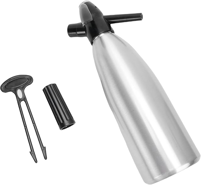 MAVIS LAVEN Portable Soda Maker, 1L Sparkling Water Machine Carbonated Drink Maker for Home Bar Outdoor with Aluminum Soda Siphon Easy to Carry