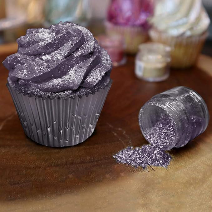 BAKELL Deep Purple Edible Glitter, 50 Grams | TINKER DUST Edible Glitter | KOSHER Certified | 100% Edible Glitter | Cakes, Cupcakes, Cake Pops, Drinks, Dessert Vegan Glitter & Dusts (50g, Deep Purple)