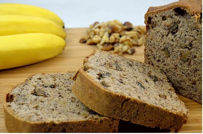 Nadel - Naturally Delicious Banana Nut bread, 8 Pack, Fresh Bananas, Crunchy Walnuts, Lunch snack breakfast bars Natural fresh brand, Cake Slices