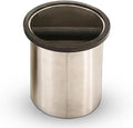 Rattleware Premium Stainless Round Knock Box (6.25" x 7.5") - Bottom Closed, Space-Saving Espresso Grounds Disposal Solution - Ideal for Home & Cafe Baristas
