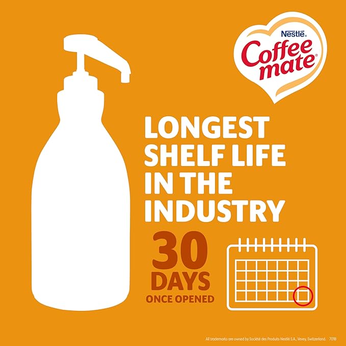 Nestle Coffee mate Coffee Creamer, Pumpkin Spice, Concentrated Liquid Pump Bottle, Non Dairy, No Refrigeration, 50.7 oz (Pack of 2)